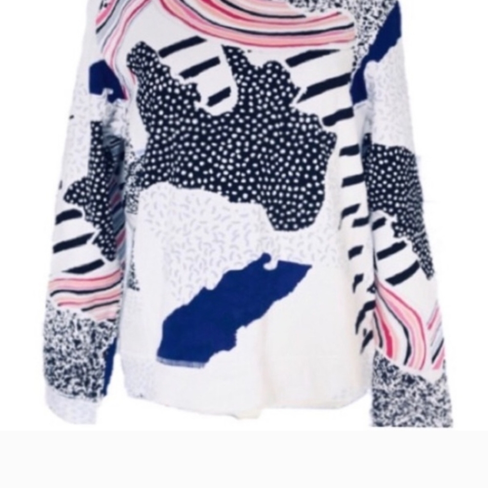 BENCH Long Sleeve, Crew Neck Color Block Sweater